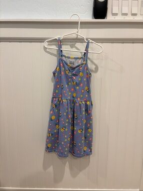 Falls Creek Girls' Light Blue Pineapple & Floral Print Dress